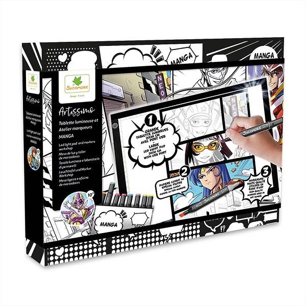 Sycomore Artissimo Manga színező nagy szett led táblával