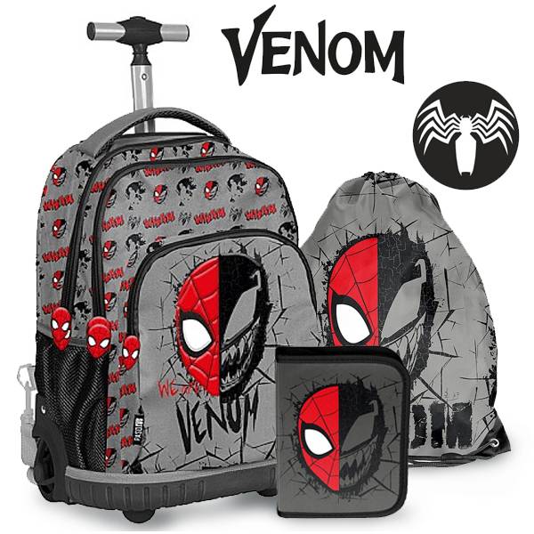 Spiderman gurulós iskolatáska SZETT - VENOM