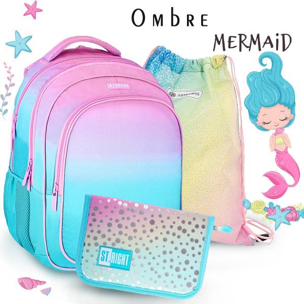 Starpak iskolatáska, hátizsák SZETT - Ombre Mermaid 2