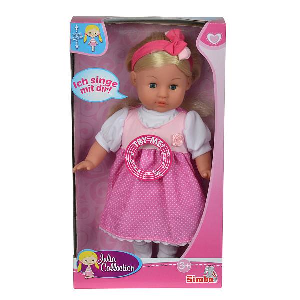 Németül éneklő Julia baba 32 cm Simba - kétféle