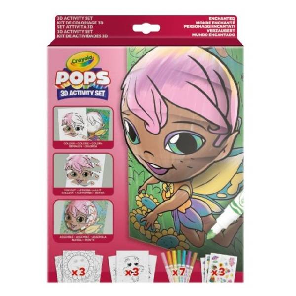 Crayola POPs 3D foglalkoztató kreatív játék - Tündérföld