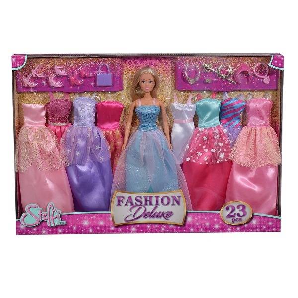 Steffi Love Fashion Deluxe baba kék ruhában 23 részes szett