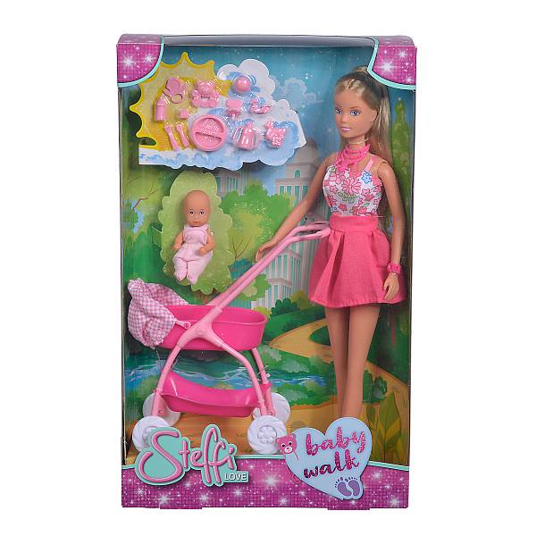 Steffi Love baba babakocsival és bébivel