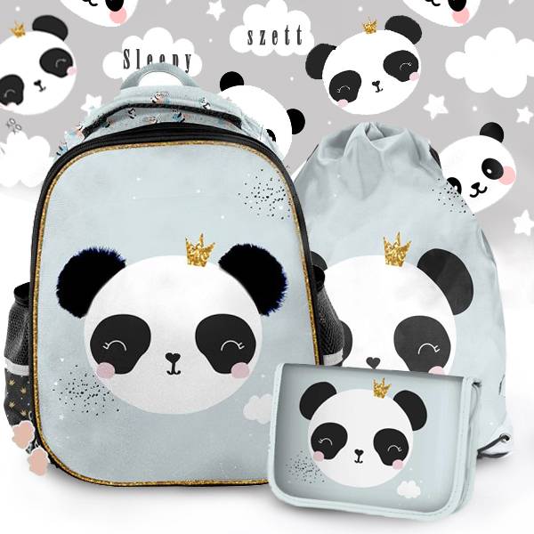Paso Pandás ergonomikus iskolatáska, hátizsák SZETT - Sleepy