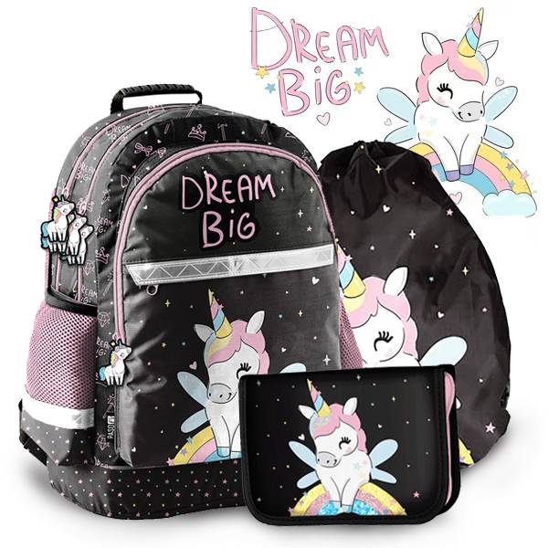 Paso unikornisos iskolatáska hátizsák SZETT - Dream Big