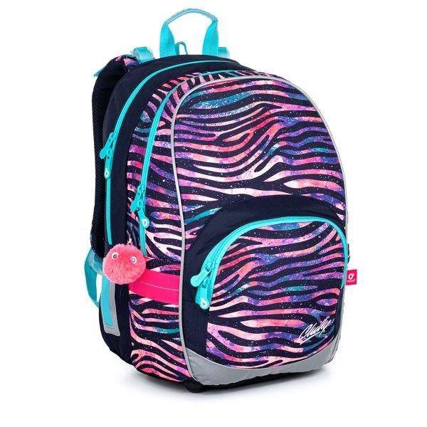 TOPGAL ergonomikus iskolatáska hátizsák KIMI - Zebra Sunset
