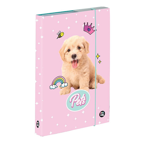 OXYBAG kutyás füzetbox A4 - Pink Pets