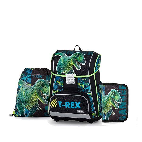 OXYBAG dinoszauruszos iskolatáska szett - Green T-REX