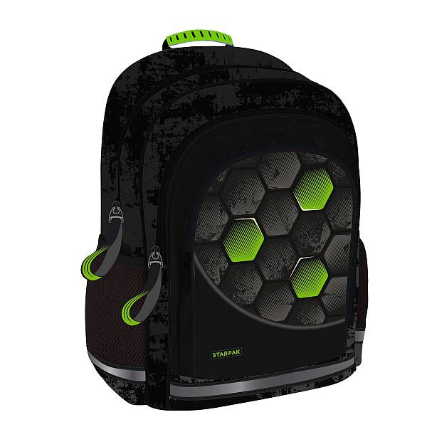 Starpak focis ergonomikus iskolatáska, hátizsák - Dark Ball