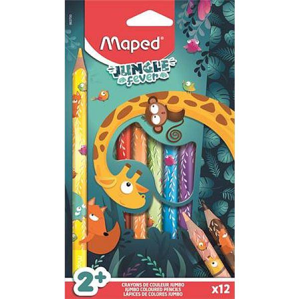 Maped vastag színes ceruza készlet 12 db-os - Jungle Fever