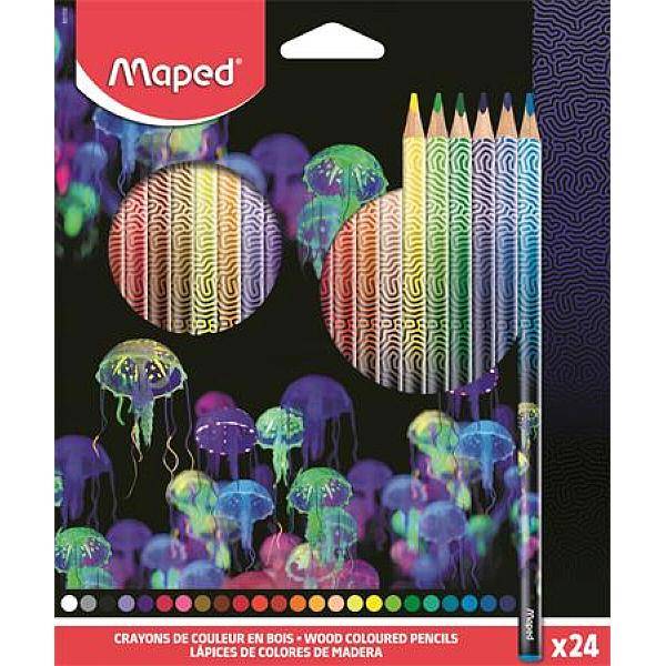 Maped Színes ceruza készlet 24 db-os háromszög alakú - Deepsea Paradise