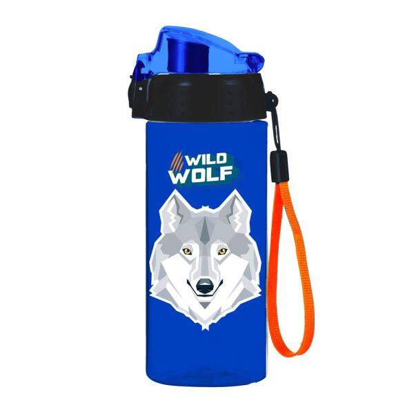 OXYBAG farkasos műanyag kulacs 500 ml - Wild Wolf