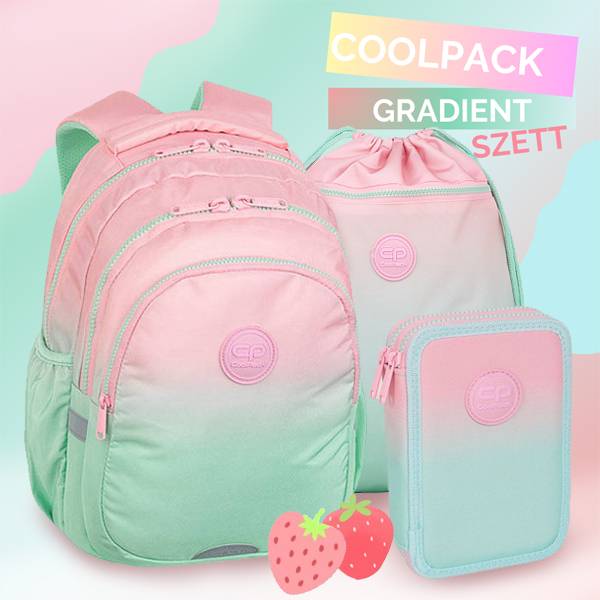 Coolpack Gradient Strawberry iskolatáska szett - JERRY