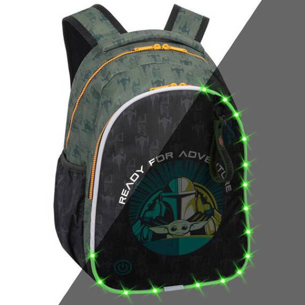 CoolPack iskolatáska hátizsák LED világítással - Baby Yoda