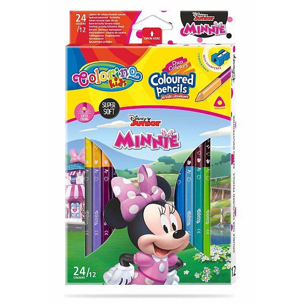 Colorino kétvégű színes ceruza készlet 24 színű - Minnie