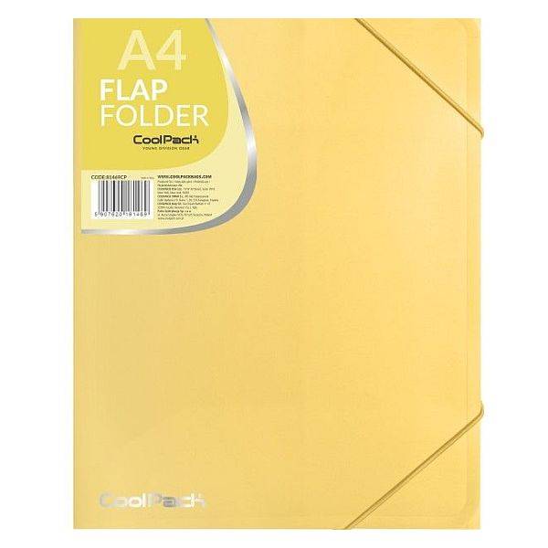 Coolpack PP gumis mappa A4-es - Sárga