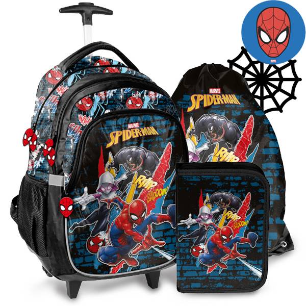 Paso Pókember gurulós iskolatáska SZETT - Pókverzum