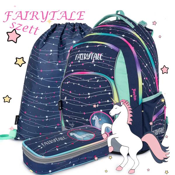 OXYBAG unikornisos ergonomikus iskolatáska SZETT - Fairytale