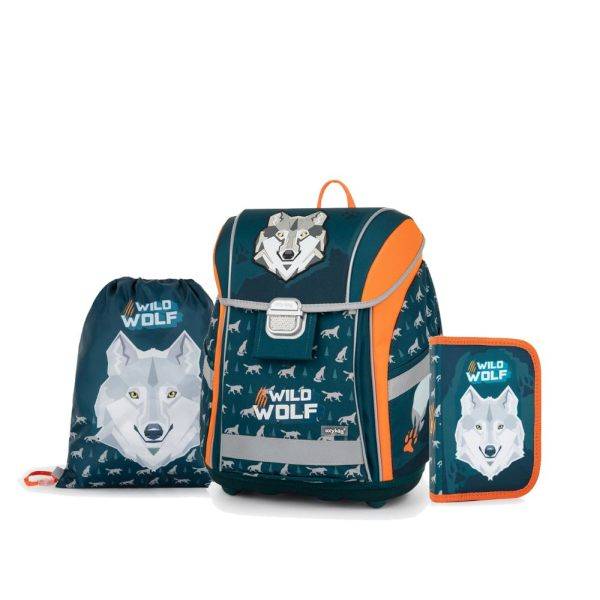 OXYBAG farkasos iskolatáska szett - Wild Wolf