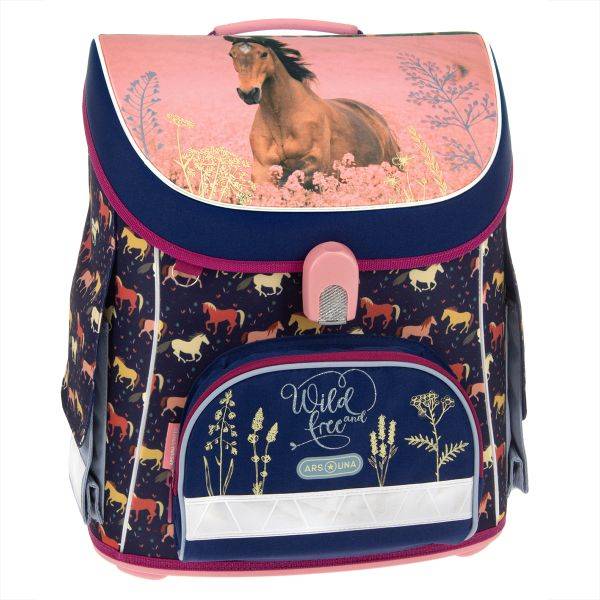 Ars Una lovas iskolatáska mágneszáras Wild and free