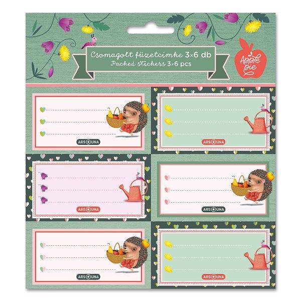 Ars Una füzetcímke 3x6 db-os - Apple Pie