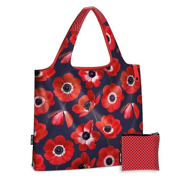 Ars Una pipacsos bevásárlótáska - Dark