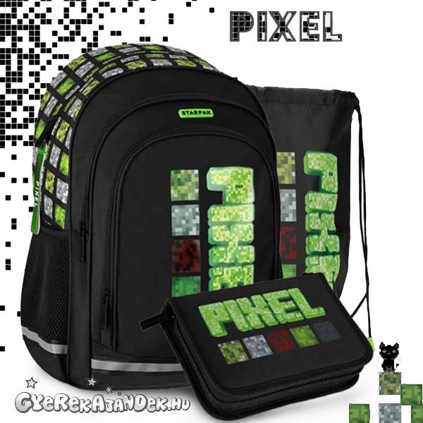 Gamer iskolatáska, hátizsák PIXEL SZETT - Starpak