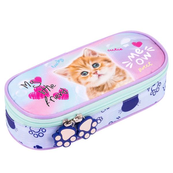 My Little Friend ovális cicás tolltartó - Pastel Kitty