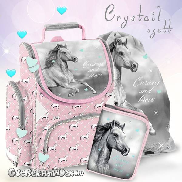 Paso Lovas merevfalú iskolatáska SZETT - Crystail