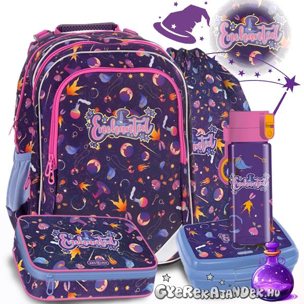 Ars Una iskolatáska, hátizsák SZETT 5 részes - Enchanted