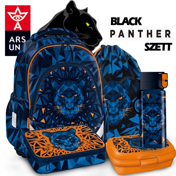 Ars Una anatómiai iskolatáska SZETT 5 részes- Black Panther