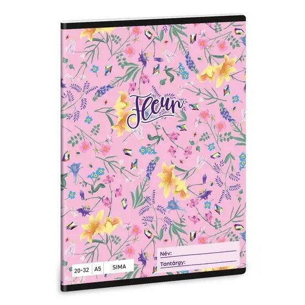 Ars Una A5-ös sima füzet – Fleur