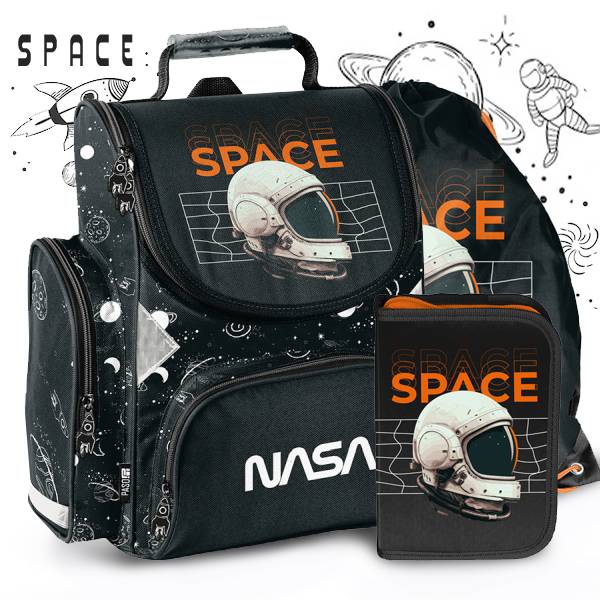 NASA ergonomikus iskolatáska SZETT - Orange Space