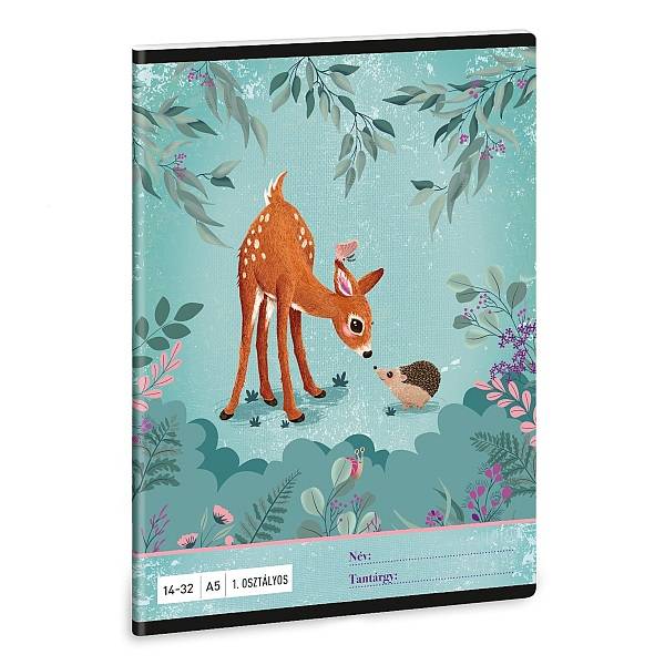 Ars Una 1. osztályos vonalas füzet A5 – My Secret Garden – sünis