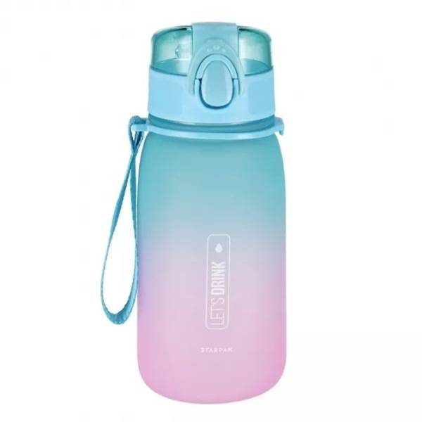 Starpak műanyag kulacs 400ml - Blue-pink