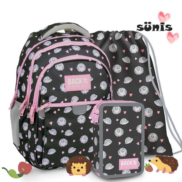 BackUp sünis ergonomikus iskolatáska, hátizsák SZETT