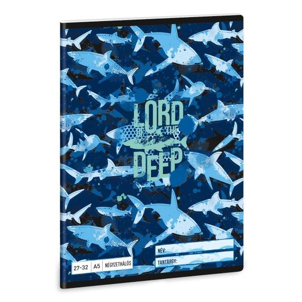Ars Una A5-ös kockás füzet – Lord of the deep