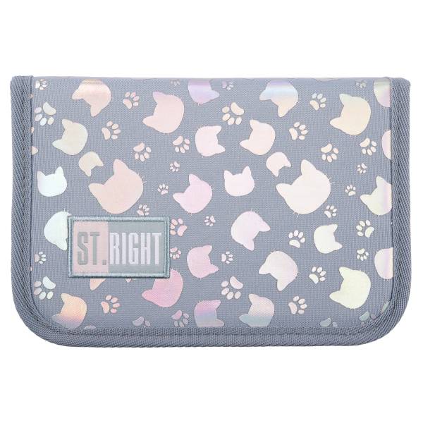 St. Right cicás kihajtható tolltartó – Silver Cats