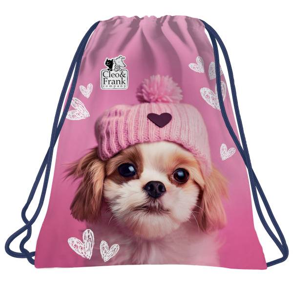 Cleo és Frank kutyás tornazsák - Hearts