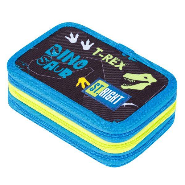 St. Right felszerelt 3 emeletes dínós tolltartó – T-REX Dinosaur