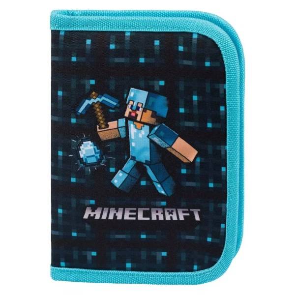BAAGL kihajtható tolltartó zsebbel – Minecraft Blue Axe