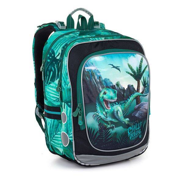 TOPGAL dinoszauruszos ergonomikus iskolatáska hátizsák ENDY – T-Rex