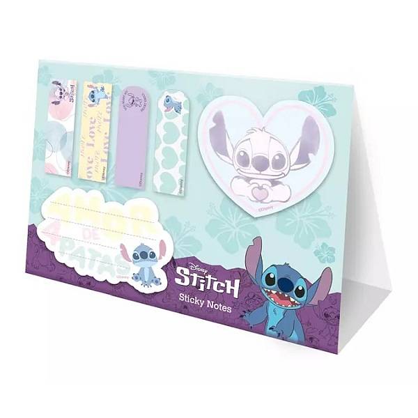 Stitch öntapadós oldaljelölő címke jegyzettömbbel – zöld
