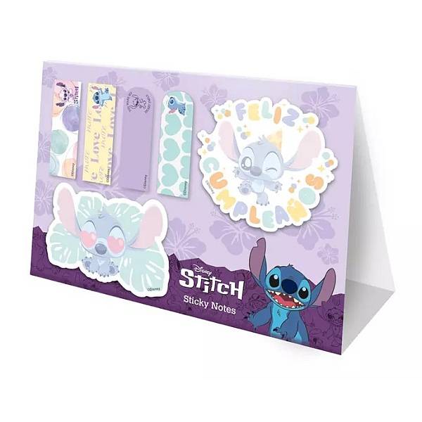 Stitch öntapadós oldaljelölő címke jegyzettömbbel – lila