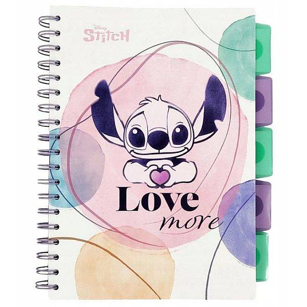 Stitch spirálos notesz B5 – Love More