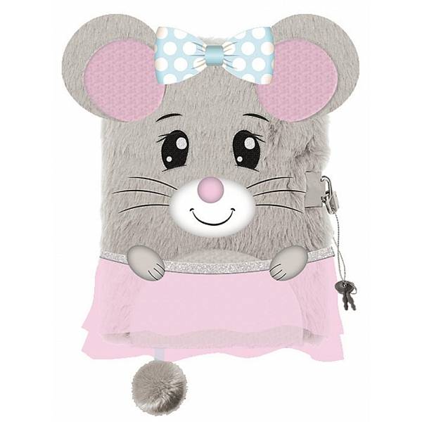 Plüss napló 3D mintával A5 – Egérkés