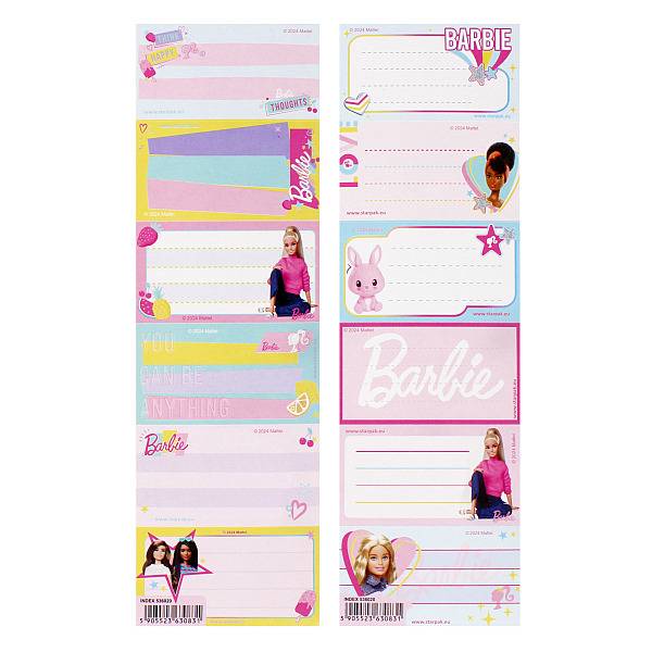 Barbie füzetcímke 6 db-os – kétféle