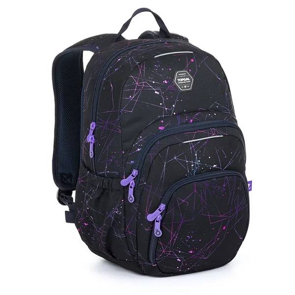 TOPGAL ergonomikus iskolatáska hátizsák SKYE - Purple Abstract