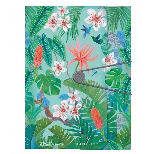 Herlitz PP virágos gumis mappa A4 – Lady Jungle