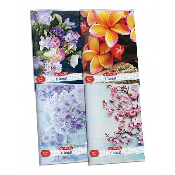 Herlitz A4-es kockás füzet 32 lapos – Virágok